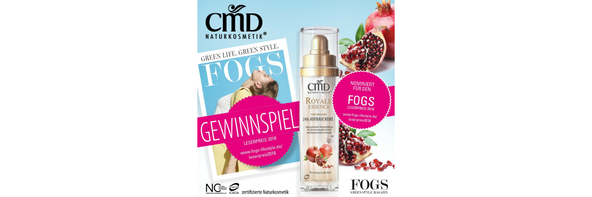 FOGS Leserpreis 2018: Ihre Stimme für CMD Naturkosmetik - FOGS Leserpreis 2018