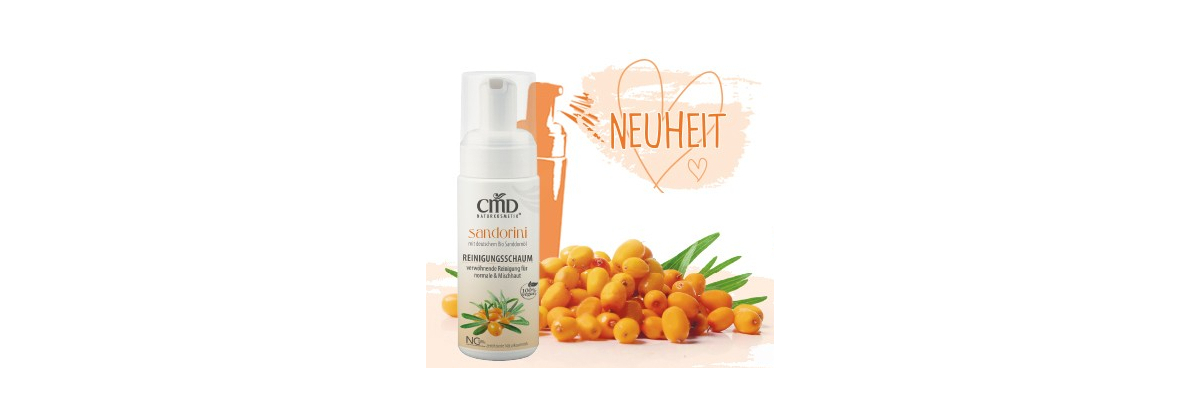 NEU: Sandorini Reinigungsschaum - Sandorini Reinigungsschaum vegane Naturkosmetik Neuheit